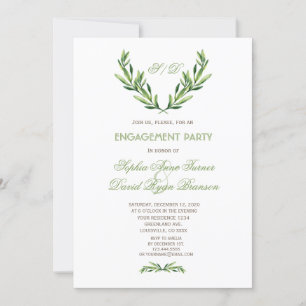 Invitation Emerald Green Fête d'engagement de courroie