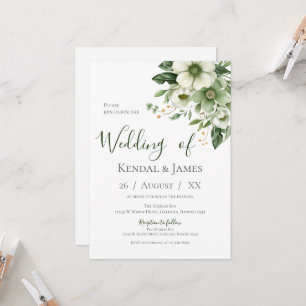 Invitation Emerald Green Floral Mariage