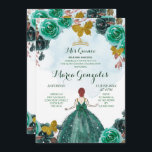 Invitation Emerald Green & Gold Butterfly Mis Quince 2<br><div class="desc">Emerald Green & Gold Butterfly Mis Quince 2 Invitation Mis Quince Anos,  15e anniversaire, </div>