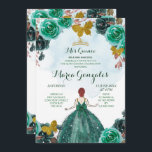 Invitation Emerald Green & Gold Butterfly Mis Quince 2<br><div class="desc">Emerald Green & Gold Butterfly Mis Quince 2 Invitation Mis Quince Anos,  15e anniversaire, </div>