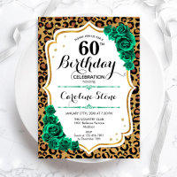 Emerald Green Gold Empreinte de léopard 60e annive