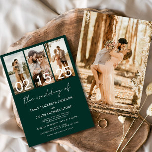 Invitation Emerald Green Le Mariage du minimaliste photo