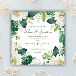 Invitation Emerald Green Mariage végétal
