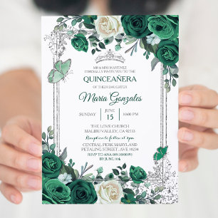 Invitation Emerald Green Mexicaine Charra Mis Quince