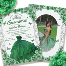 Emerald Green Parties scintillant argenté Floral Q