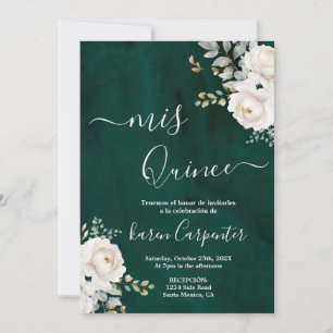 Invitation Emerald Green Quinceanera