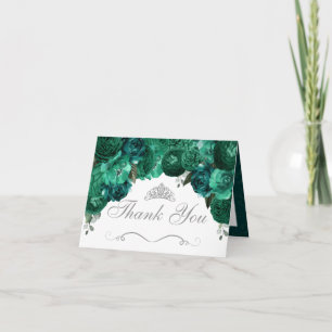 Invitation Emerald Green Quinceanera Merci Invitat