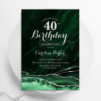 Emerald Green Silver Agate 40e anniversaire