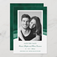 Emerald Green Watercolor Wedding Enregistrer la da