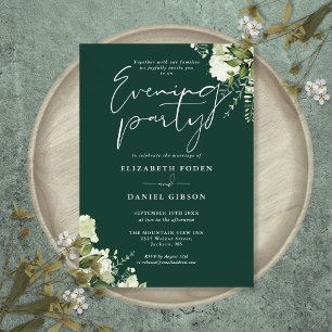 Invitation Emerald Greenery Floral Mariage Soirée