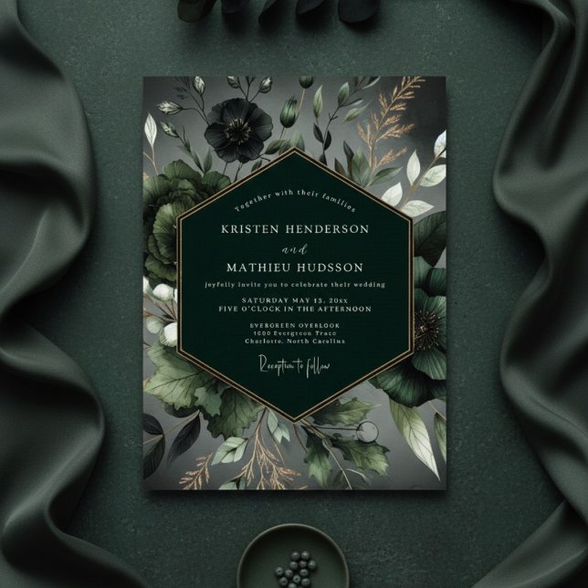Invitation Emerald Lush Woodland Wedding (Créateur téléchargé)