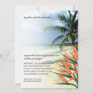 Invitation Emerald Waters Tropical Beach | eau