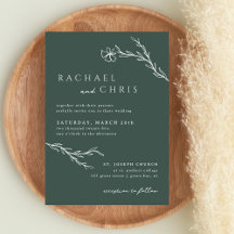 Émeraude de mousse foncée Vert moderne Stenciled B