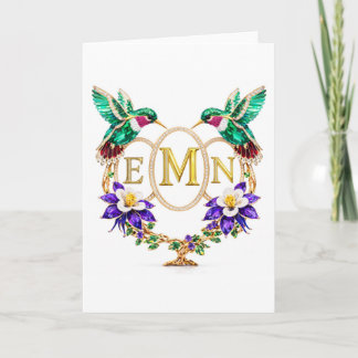 Invitation EMN Hummingbird Any Letters Custom Folded Wedding