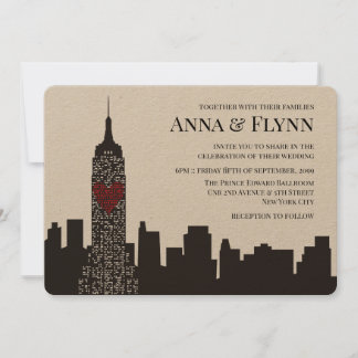 Invitation Empire State New York City Skyline City Party
