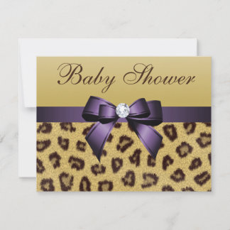 Invitation Empreinte de léopard, Baby shower à mâchoires