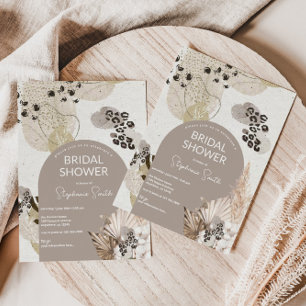 Invitation Empreinte de léopard de douche nuptiale