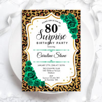 Empreinte de léopard Gold Green Surprise 80e anniv