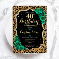 Empreinte de léopard Green Roses 40e anniversaire