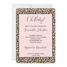 Empreinte de léopard noir rose pâle