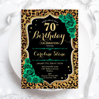 Empreinte de léopard Rose vert 70e anniversaire