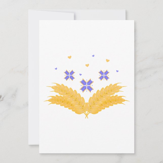 Invitation Empreinte ukrainienne - broderie et grain (Devant)