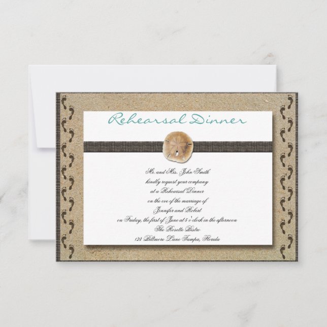 Invitation Empreintes dans la répétition des Mariages de sabl (Devant)