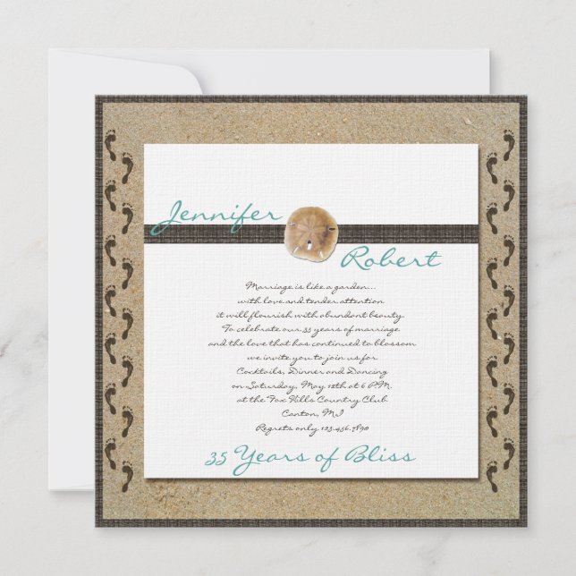 Invitation Empreintes dans l'invitation à l'anniversaire du s (Devant)