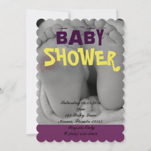 Invitation Empreintes de Bébé Mignon Adorable pour la Crèche
