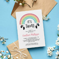 Empreintes Rainbow Boy & Girl Twins Baby shower