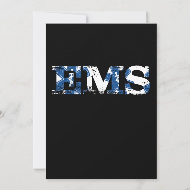 Invitation EMS EMT Doctor Paramedic Caduceus Medicine Ambulan (Devant)