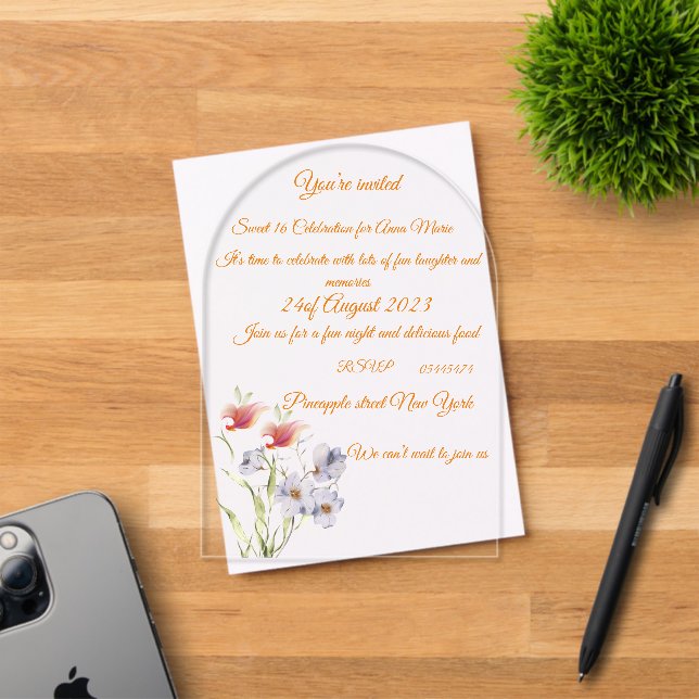 Invitation en acrylique (Insitu (Carte d'invitation))