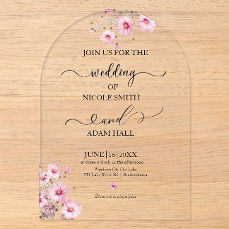 Invitation en acrylique