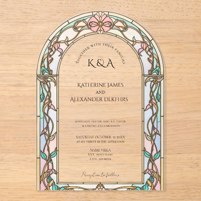 Invitation en acrylique (Recto)