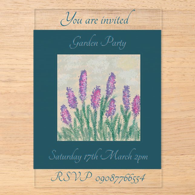 Invitation en acrylique (Recto)