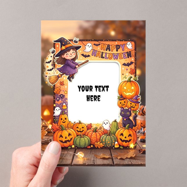Invitation en acrylique Halloween mignonne #1 (In situ (ordinateur de poche))