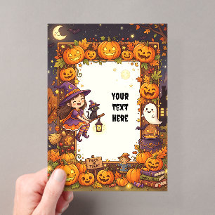 Invitation en acrylique Halloween mignonne #2