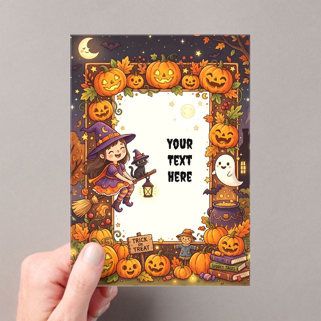 Invitation en acrylique Halloween mignonne #2 (In situ (ordinateur de poche))