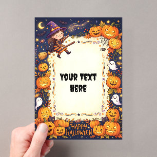 Invitation en acrylique Halloween mignonne #3