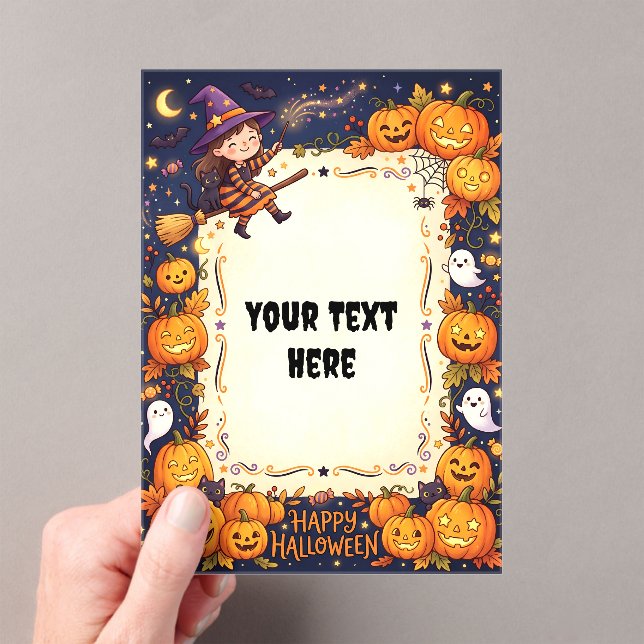 Invitation en acrylique Halloween mignonne #3 (In situ (ordinateur de poche))