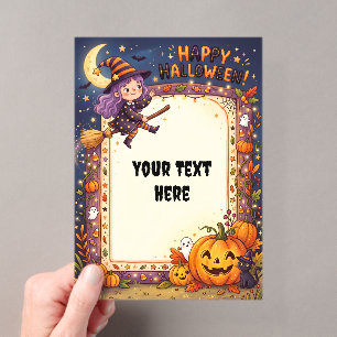 Invitation en acrylique Halloween mignonne #4