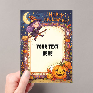Invitation en acrylique Halloween mignonne #4