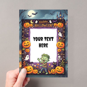 Invitation en acrylique Halloween mignonne #5