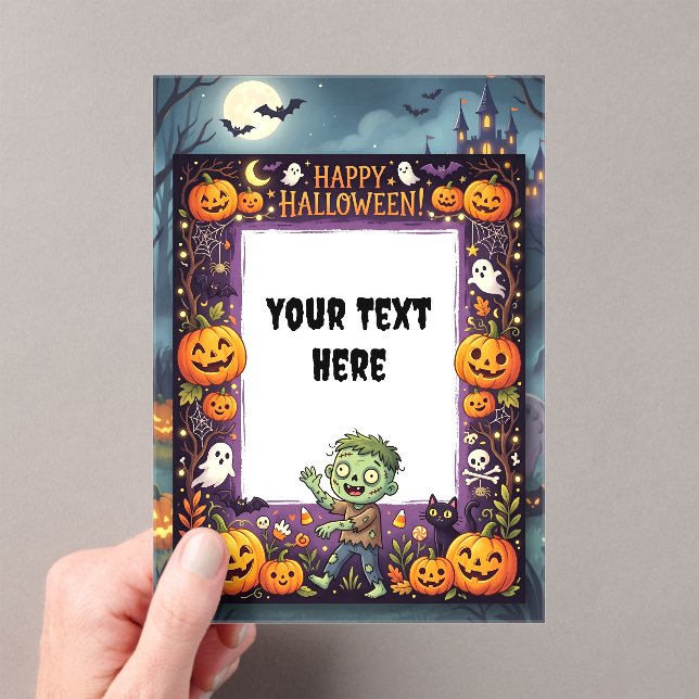 Invitation en acrylique Halloween mignonne #5 (In situ (ordinateur de poche))