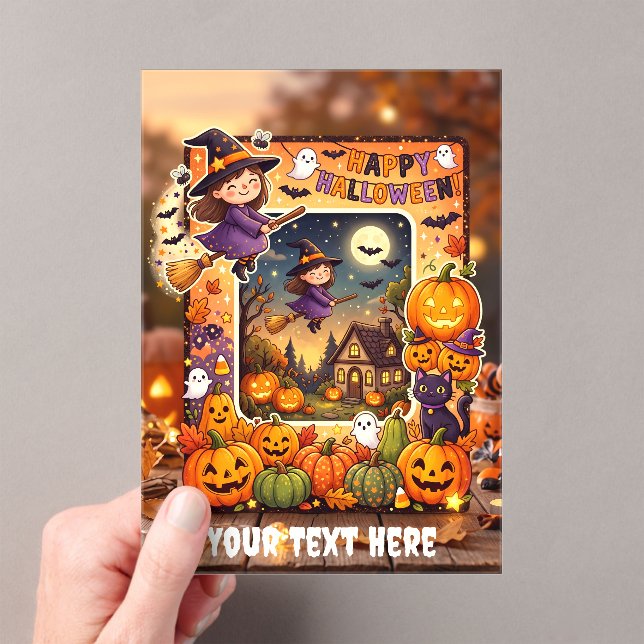 Invitation en acrylique Halloween mignonne #6 (In situ (ordinateur de poche))