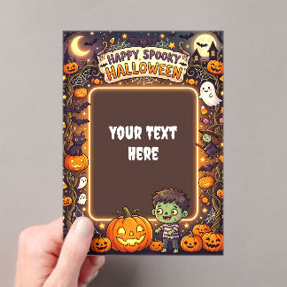 Invitation en acrylique Halloween mignonne #7