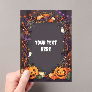 Invitation en acrylique Halloween mignonne #8