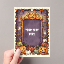 Invitation en acrylique Halloween mignonne #9