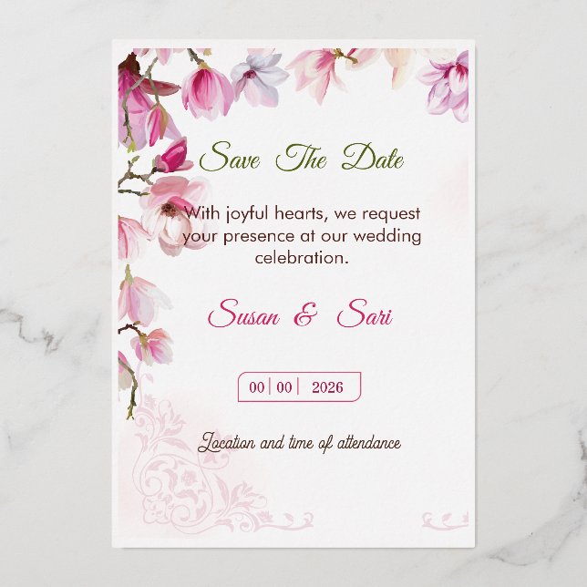 Invitation en aluminium (Recto)