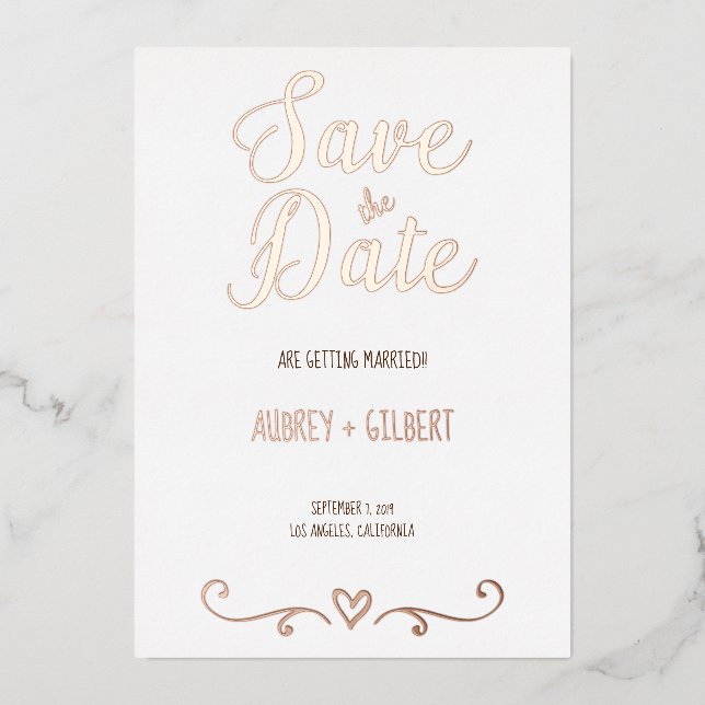 Invitation En Aluminium 2 Photos Modern Fancy Boho Style  (Recto)